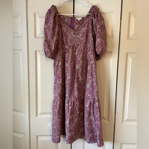 bohme Dresses & Skirts - Bohme Puff Sleeve Midi Dress